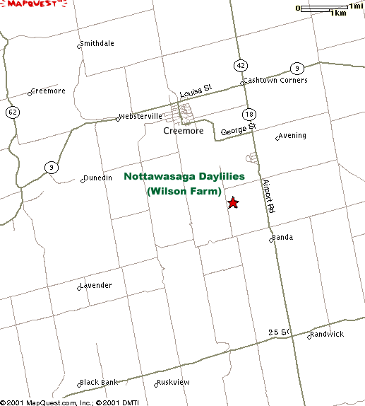 Map to the Wilson Farm